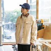 Unisex Jacket Vintage Tlaw Jacket Corduroy Loose Overalls